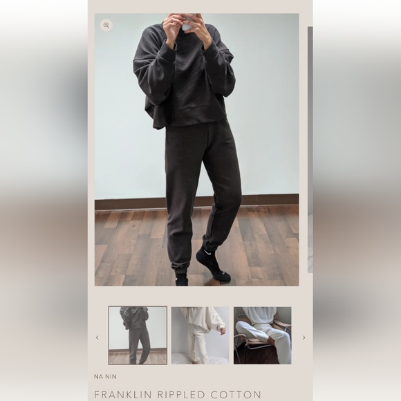 Na Nin Franklin Rippled Cotton Sweatpant - Picture 1 of 5